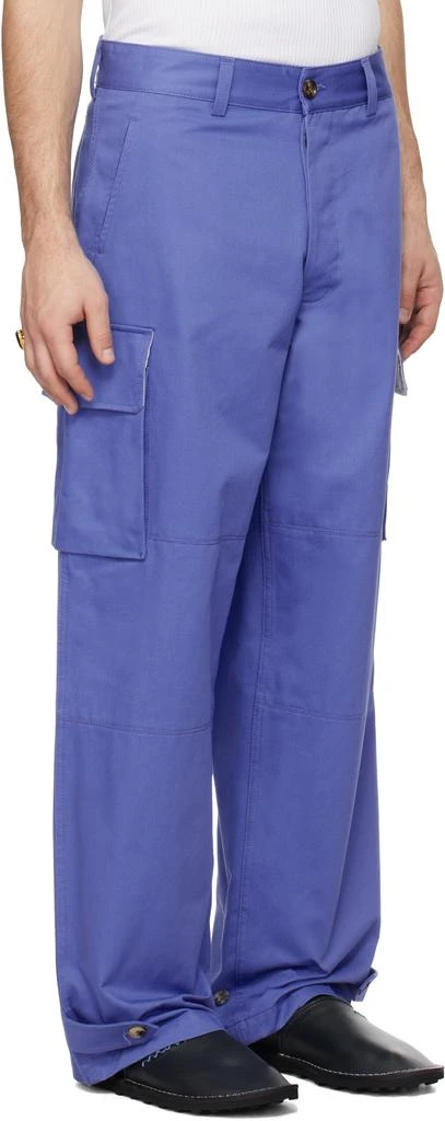 Marni Blue Organic Cotton Cargo Pants 2