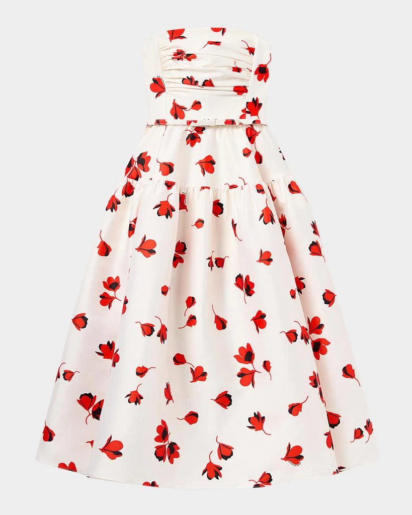 knee length dresses for ladies Light Blue Floral Mini Dress for Stylish Summer Soirees main image 1