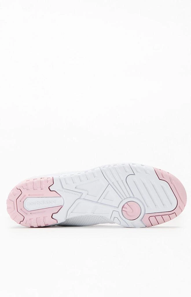 New Balance White & Pink 550 Sneakers 4