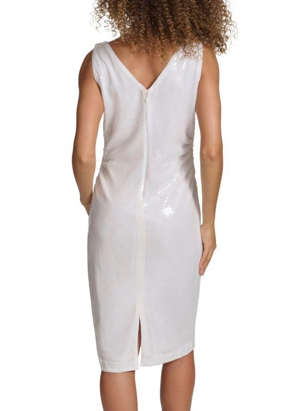 Kensie Sequin Cowlneck Midi Dress 2