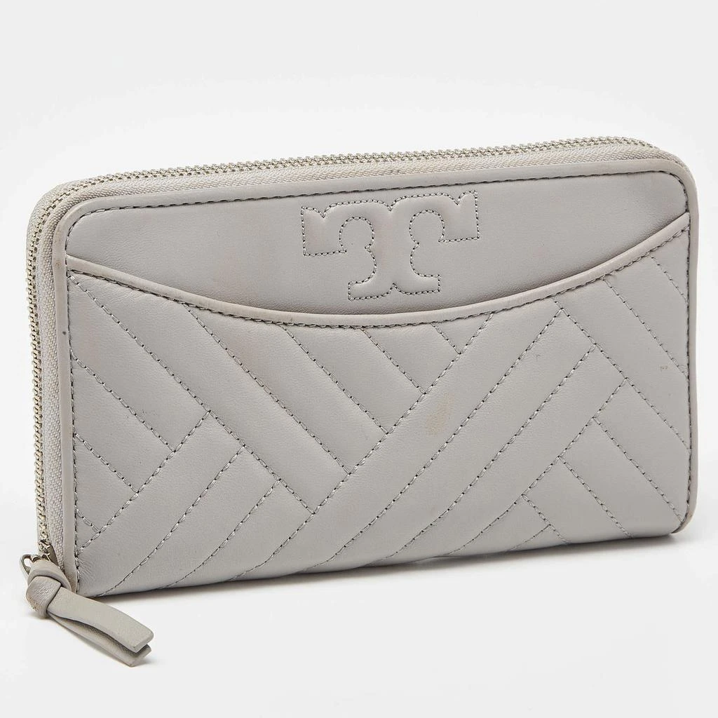 Tory Burch Tory Burch Grey Leather Alexa Continental Wallet 3