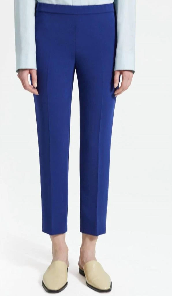 Theory Crepe Basic Pull On Pant In Navy Sapphire 1