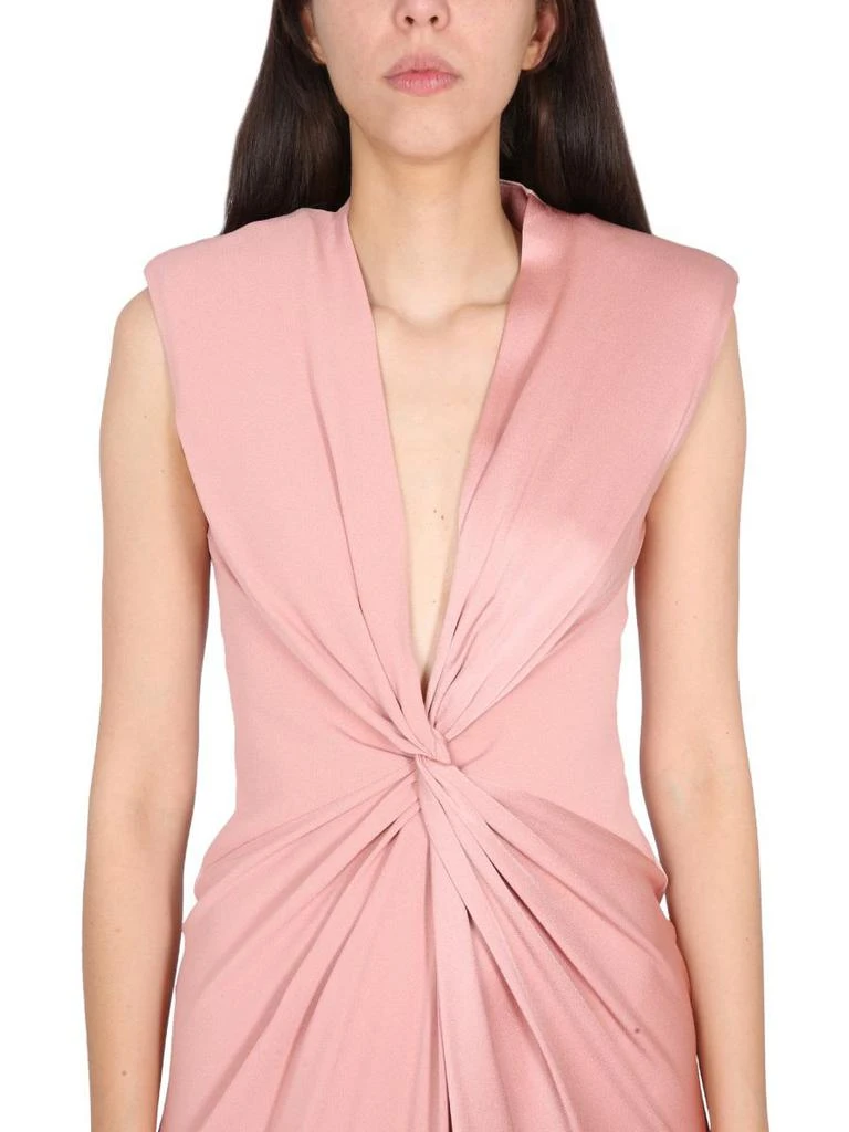 Max Mara Max Mara Draped Dress In Envers Satin 4