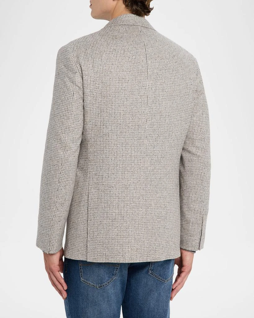 Brunello Cucinelli Men
s Micro-Check Houndstooth Sport Coat 3