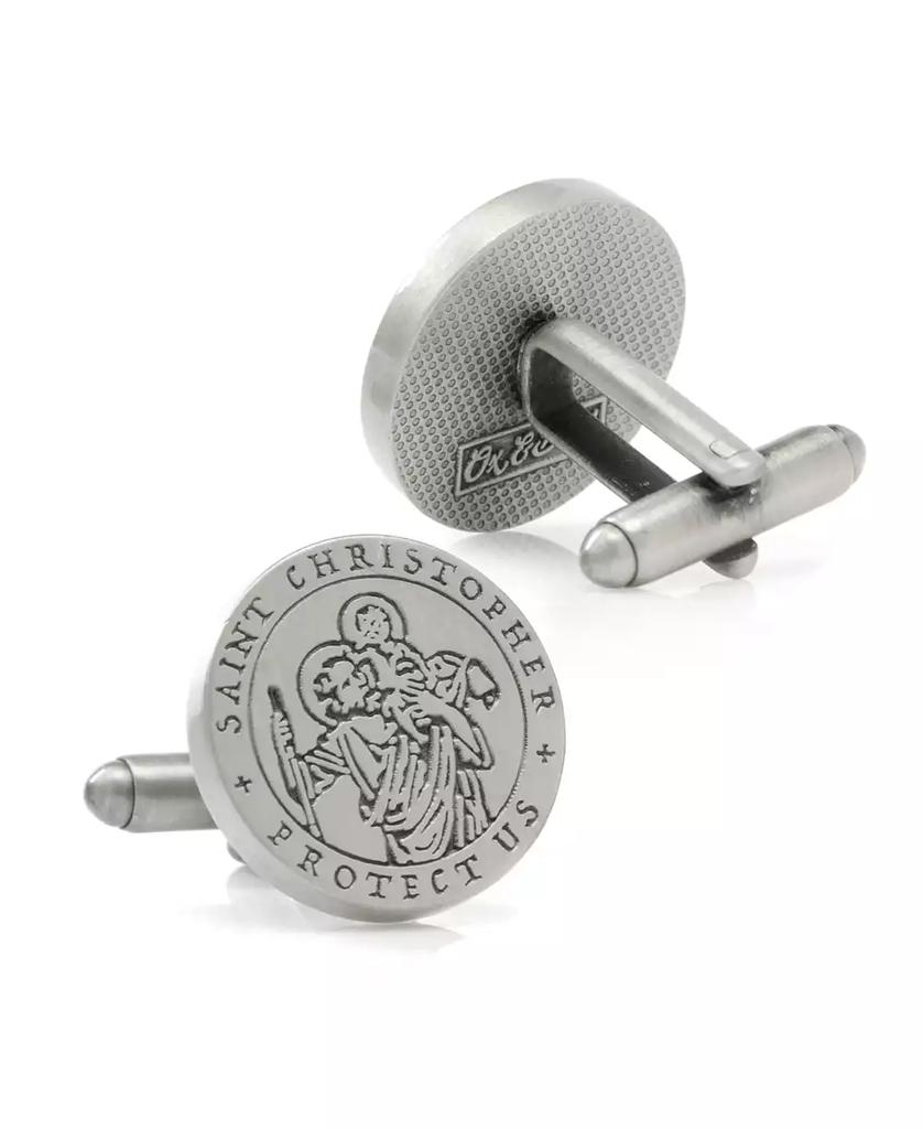 Ox and Bull Trading Co. Men's St. Christopher Amulet Cufflinks