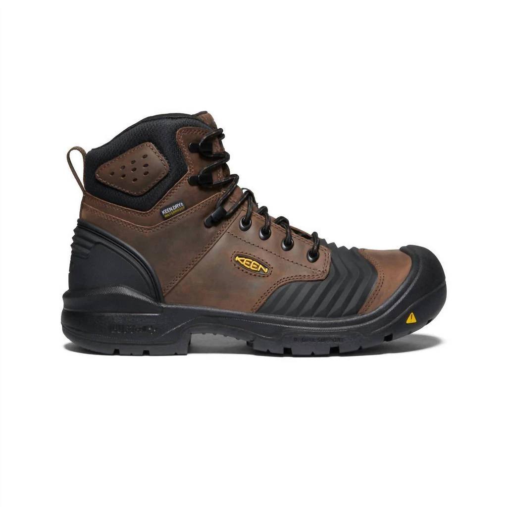 Keen Men's Portland 6" Waterproof Boot In Dark Earth/black 1