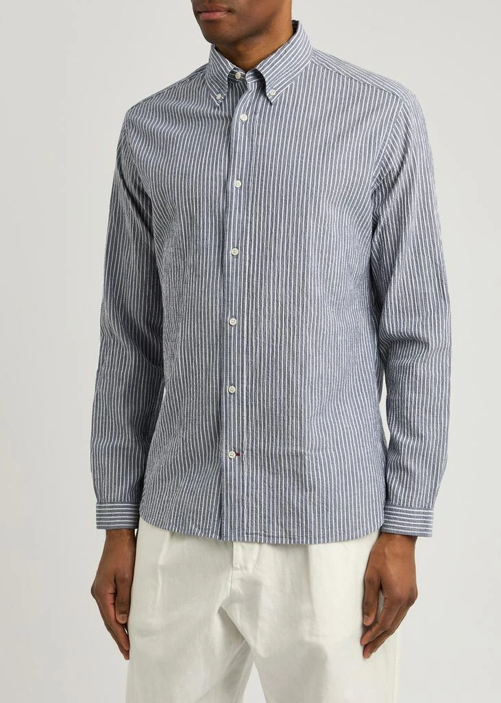 Oliver Spencer Brook striped seersucker shirt 2