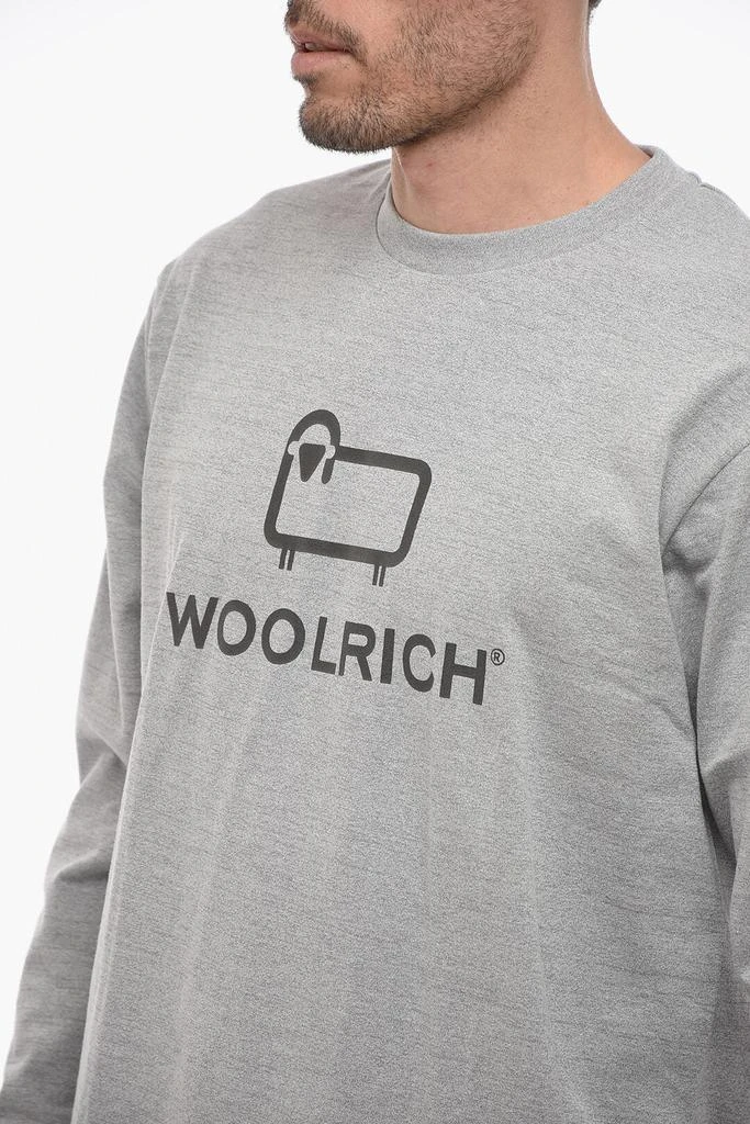 Woolrich Long Sleeve Crew-neck T-Shirt with Printed Logo 3