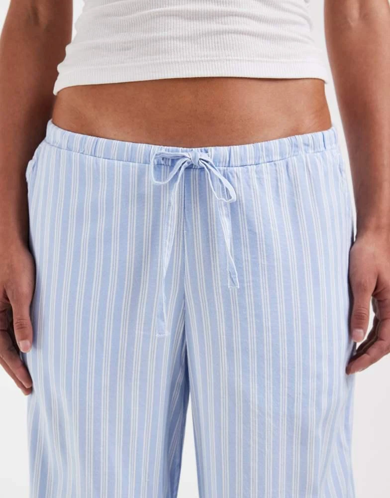 HOLLISTER Hollister wide leg pyjama bottoms in blue stripe 3