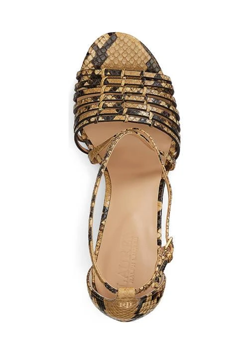 Ralph Lauren Ralph Lauren Shelby Faux Snakeskin Platform Sandals 4