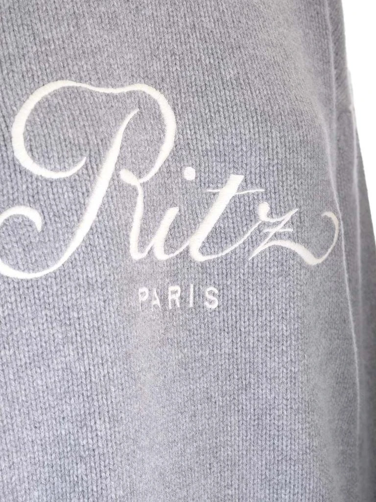 FRAME Frame X Ritz Paris Logo Embroidered Knit Jumper 7