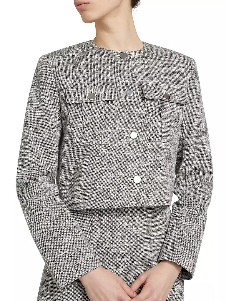 Theory Cotton Tweed Military Jacket 6