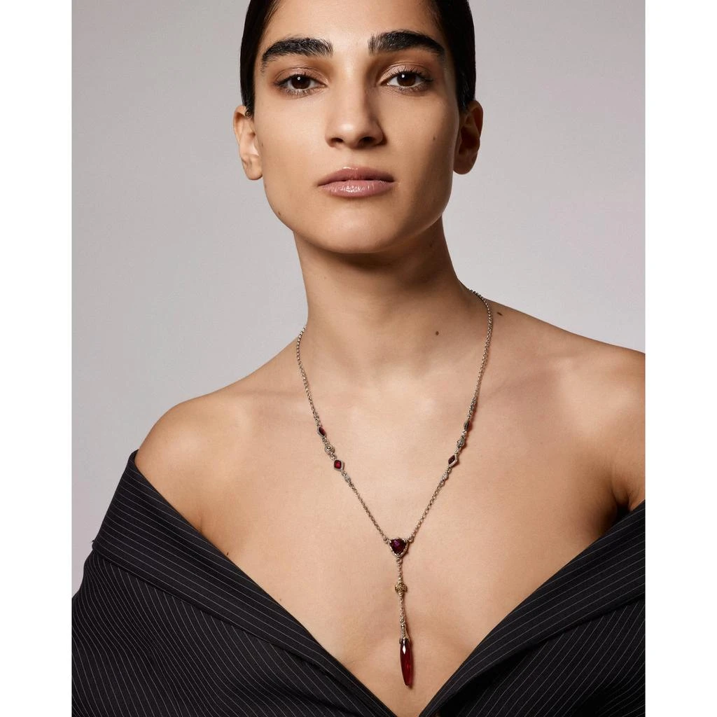 Konstantino Konstantino Anthos Sterling Silver 18k Gold & Corundum Necklace KOMK4788-545-22 1