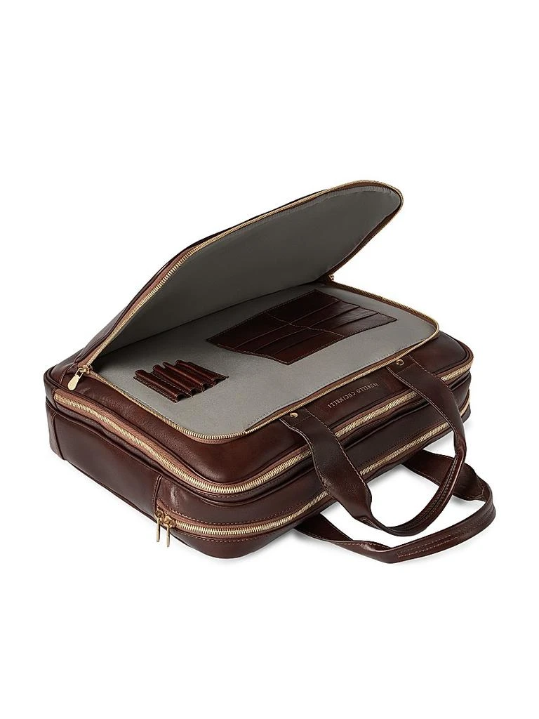 Brunello Cucinelli Calfskin Briefcase with Zipper 4