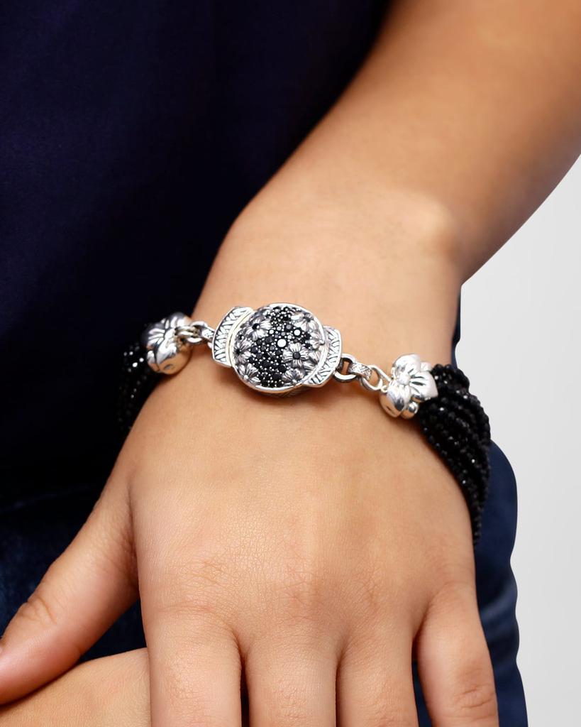 Stephen Dweck Black Spinel Multi-Strand Bracelet