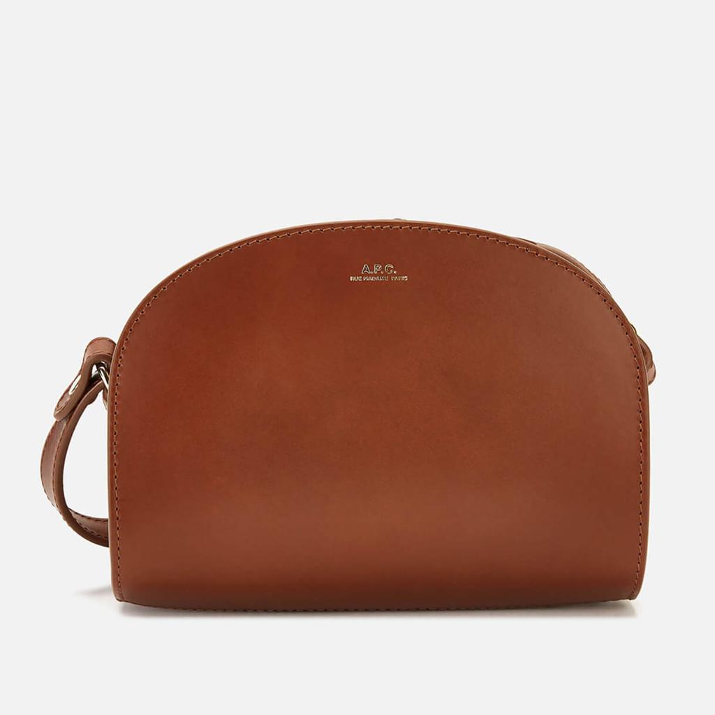 A.P.C. A.P.C. Women's Mini Demi-Lune Cross Body Bag - Tan