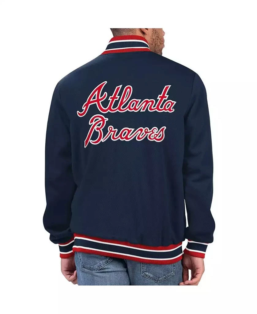 Starter Men's Navy Atlanta Braves Secret Weapon Full-Snap Jacket 2