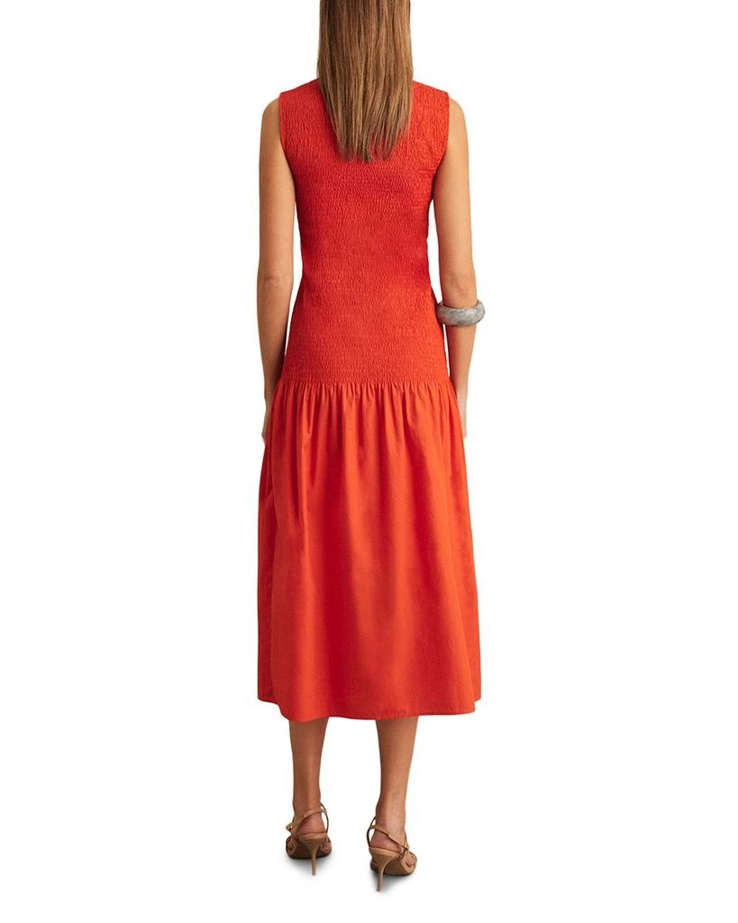 REISS Annabel Shirred Midi Dress 3