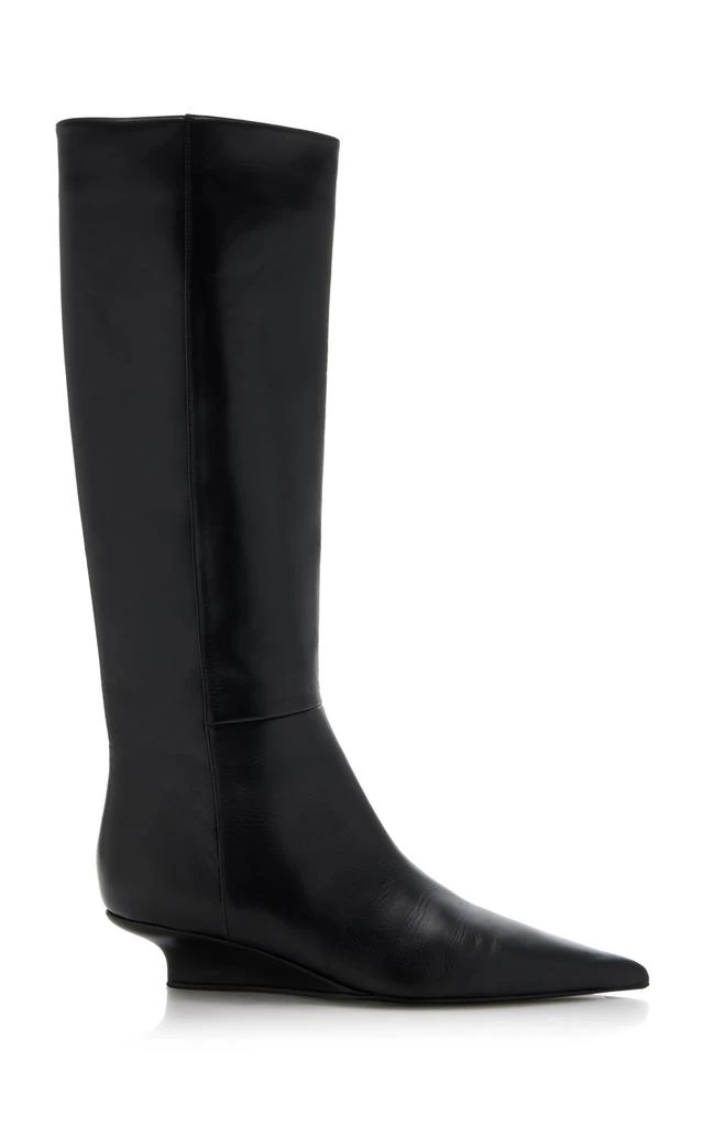 Totême Toteme - Illusion Leather Knee Boots - Black - IT 38 - Moda Operandi 1