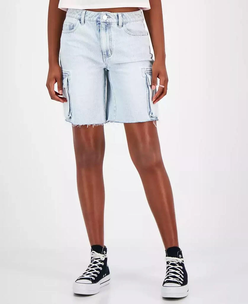 Indigo Rein Juniors' Cargo Denim Jorts 3