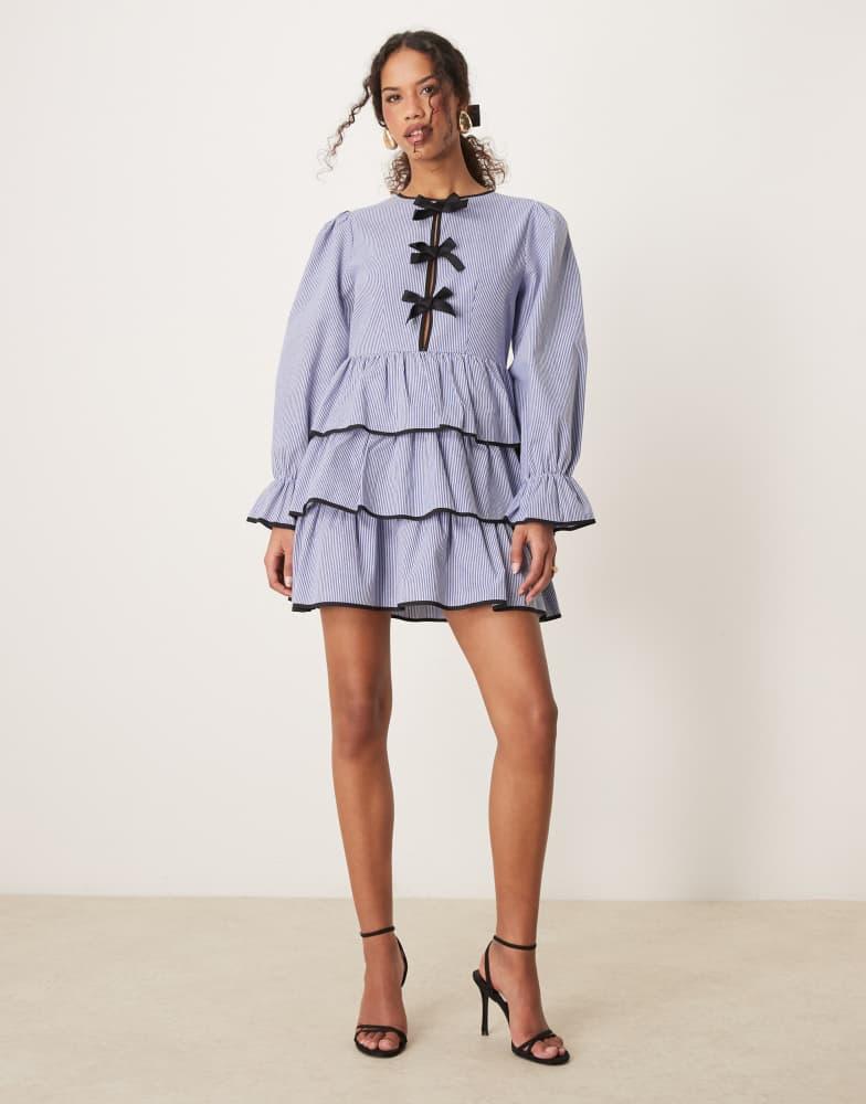 【英国発Sister Jane】Bow-embellished cloque mini dress Sister Jane Bow-embellished cloqué mini dress - Dresses