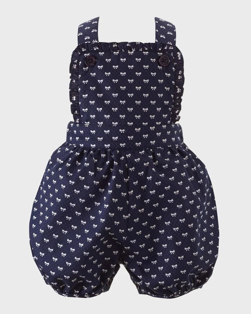 Rachel Riley Girl's Bow-Print Dungarees, Size 6M-24M 1