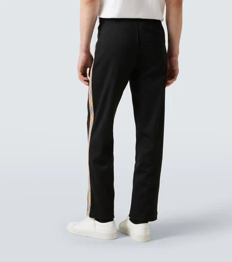 Burberry Burberry Check cotton-blend jersey track pants 4