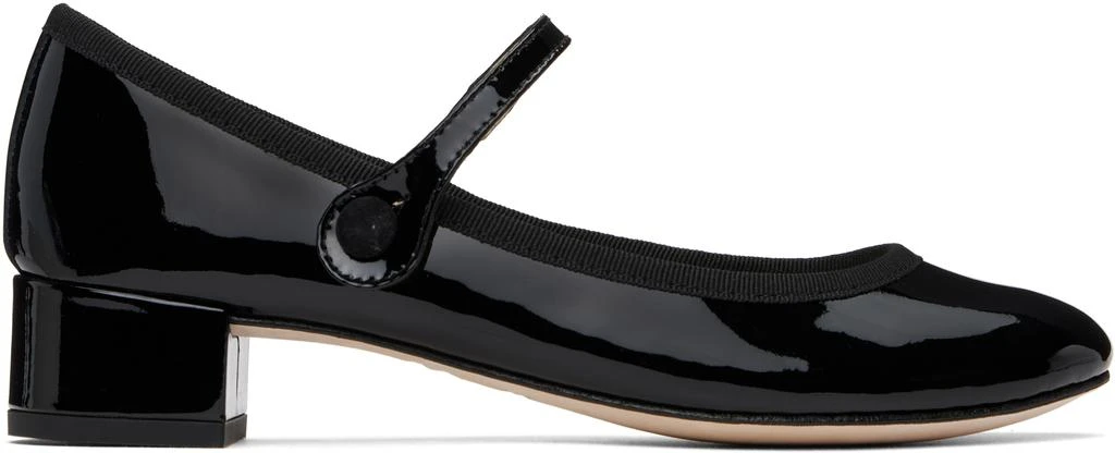 Repetto Black Rose Mary Jane Heels 1