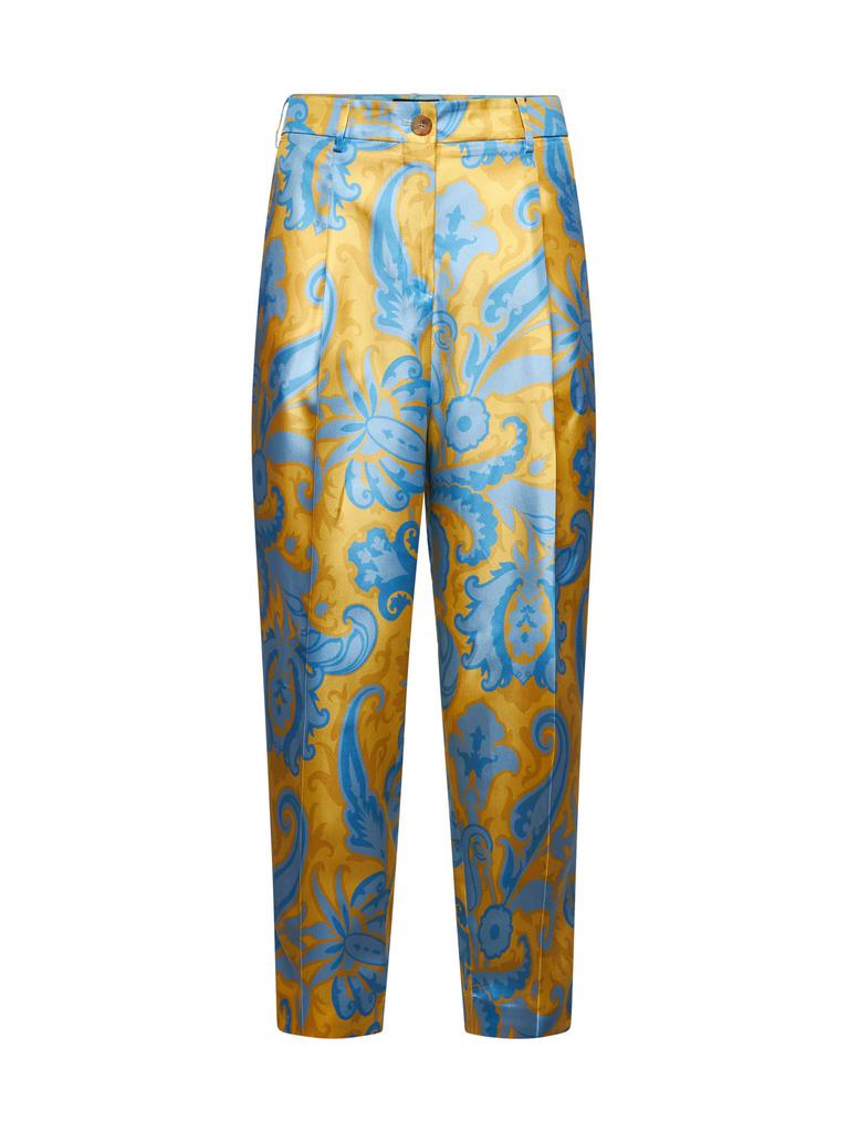 ETRO ETRO | Yellow Paisley print silk trousers | Women | 42