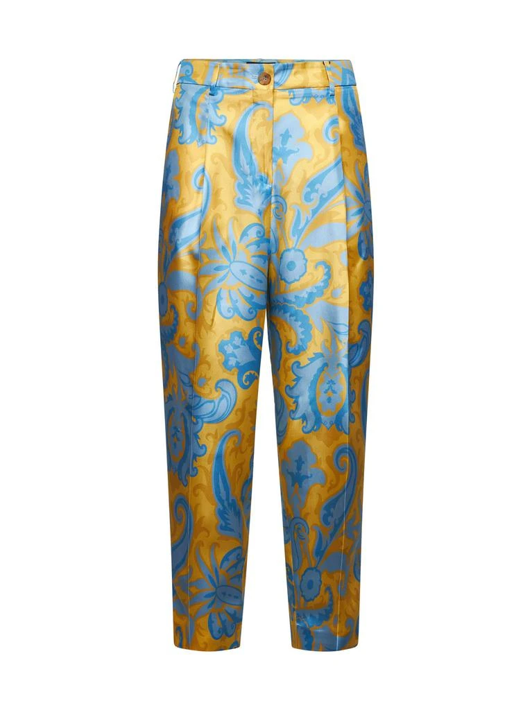 ETRO ETRO | Yellow Paisley print silk trousers | Women | 42 1