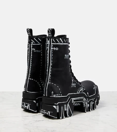 Balenciaga Bulldozer lace-up leather ankle boots 3