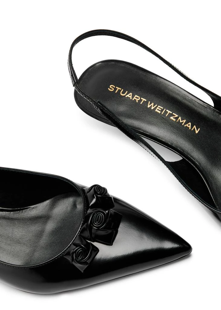 Stuart Weitzman Rosie 35 glossed leather slingback pumps 3