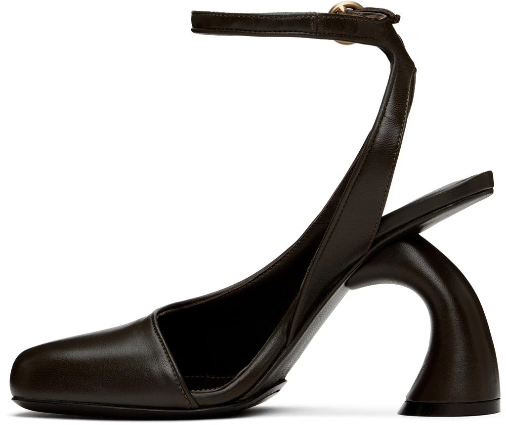 Dries Van Noten Brown Asymmetrical Heels 3