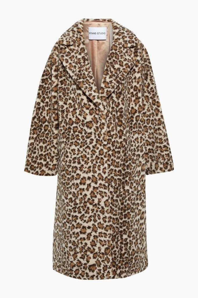 STAND STUDIO Maria leopard-print faux fur coat 1