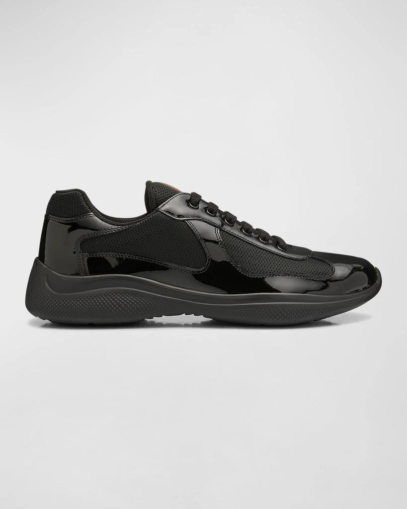 Prada Men's America's Cup Patent Leather Patchwork Sneakers 1