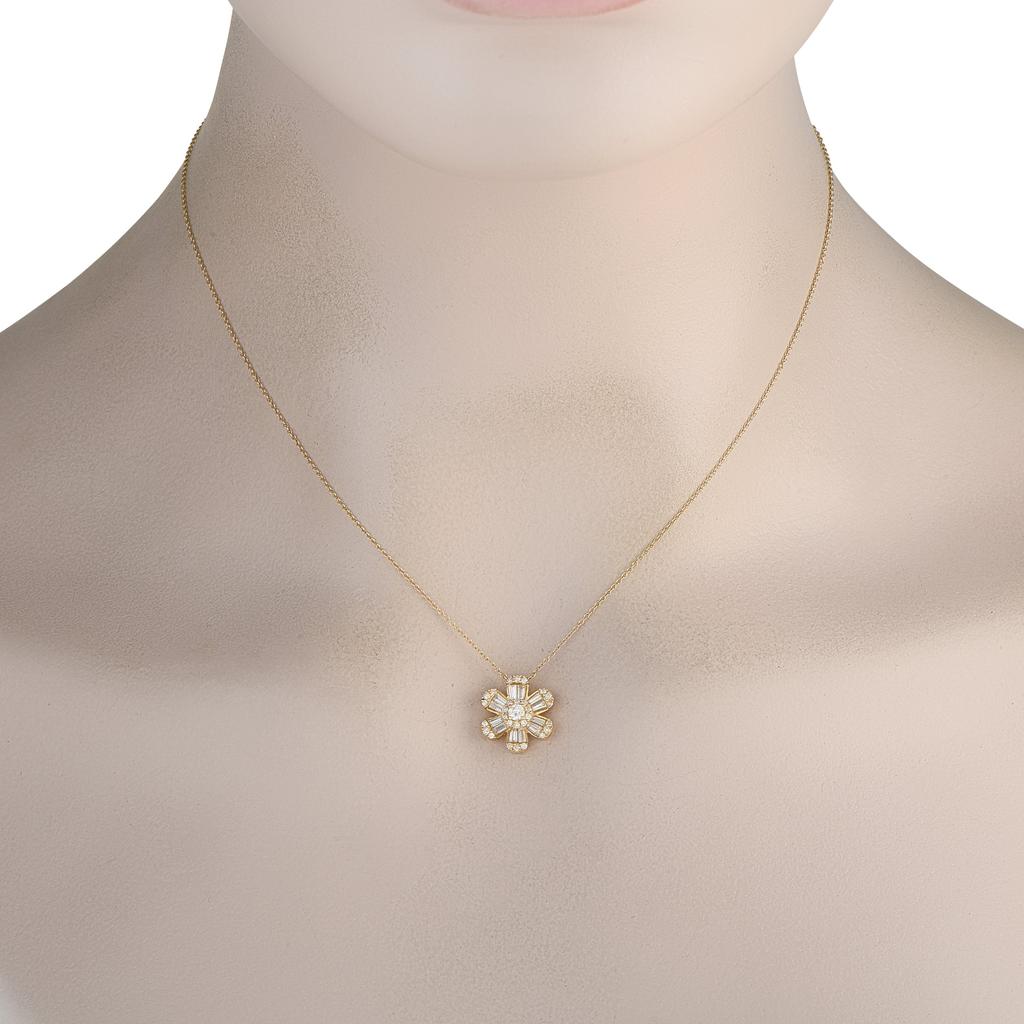 LB Exclusive 14K Yellow Gold 0.80ct Diamond Necklace  NK01596-Y
