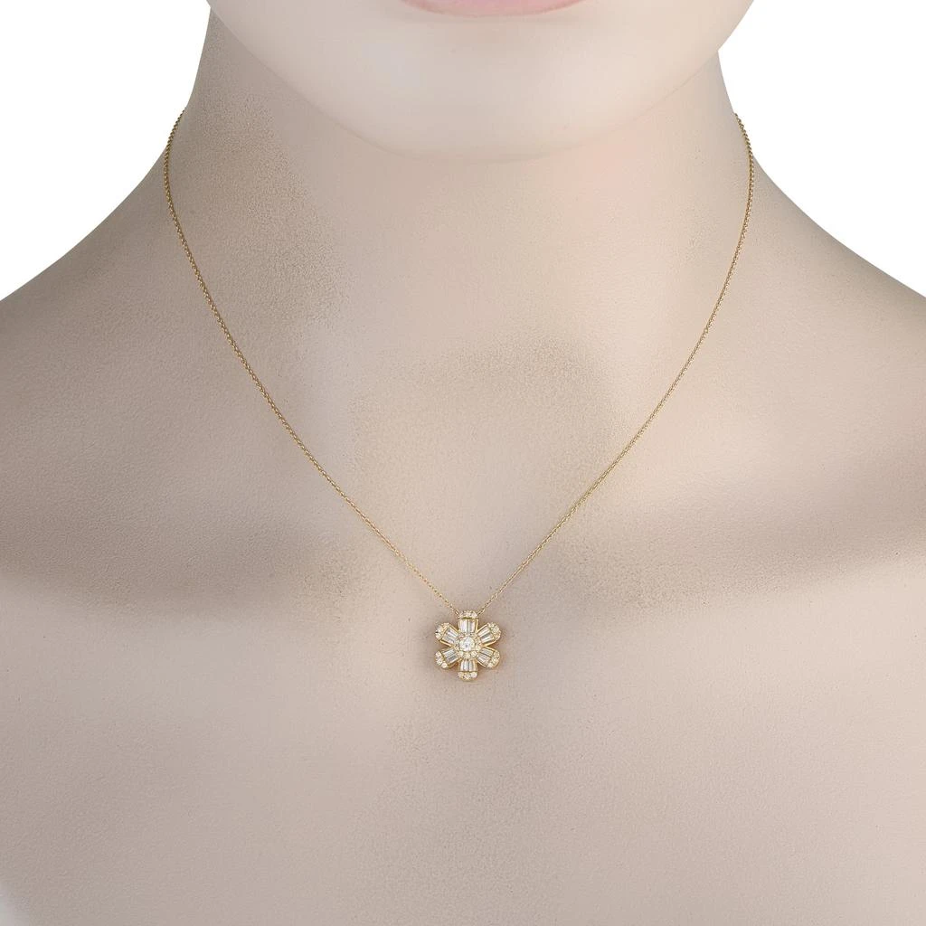 LB Exclusive 14K Yellow Gold 0.80ct Diamond Pendant Necklace NK01355 2