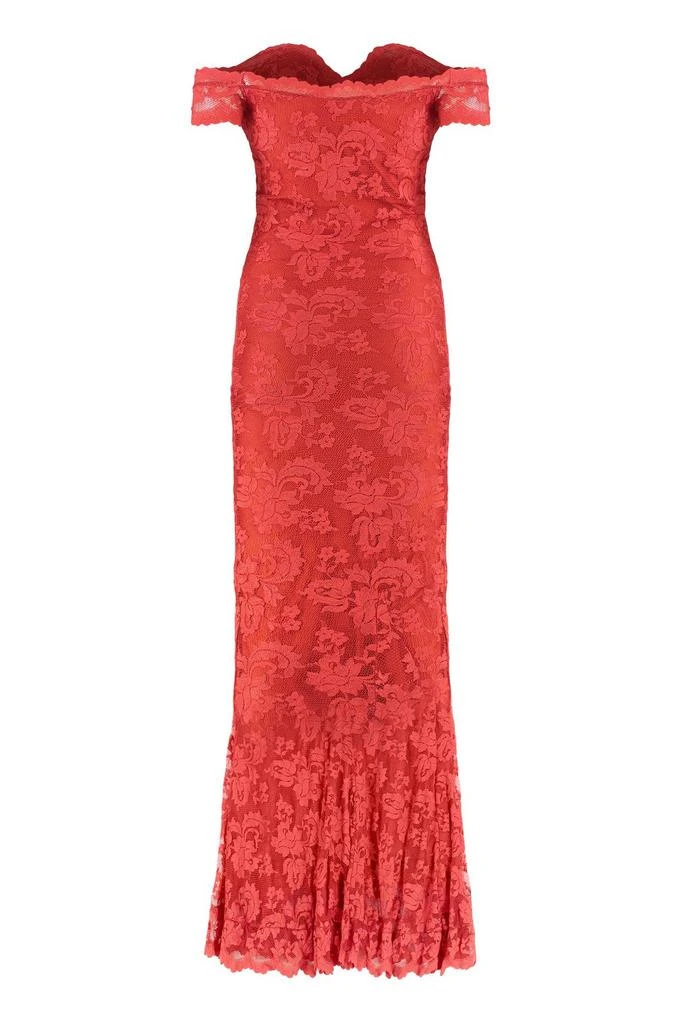 shoshanna raven cap-sleeve floral lace a-line maxi dress Raven Dress