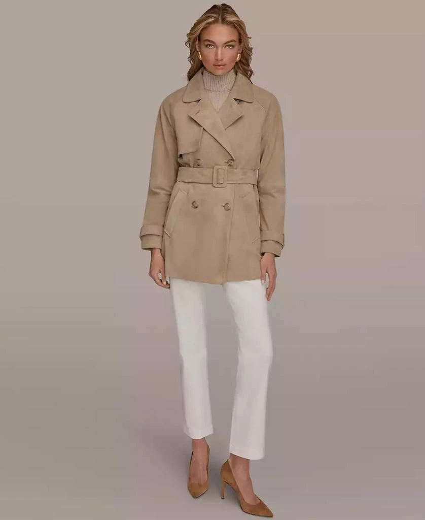 Donna Karan Women
s Double Breasted Belted Trench Coat 4