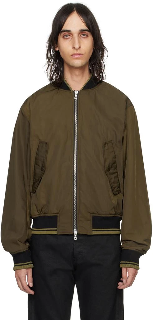 Dries Van Noten Brown Zip Bomber Jacket 1