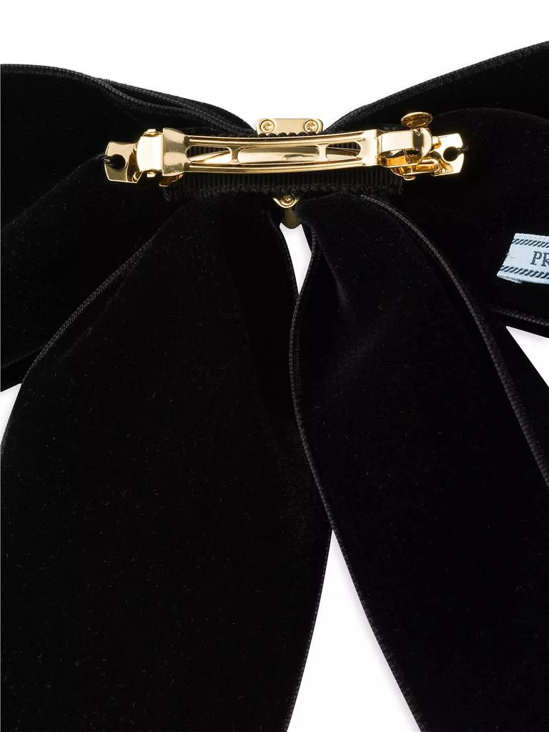 Prada Velvet Bow Hair Clip 2