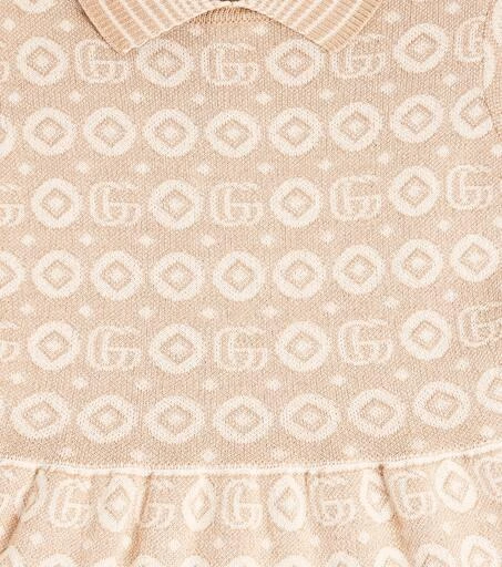 Gucci Baby Double G jacquard cotton dress 3