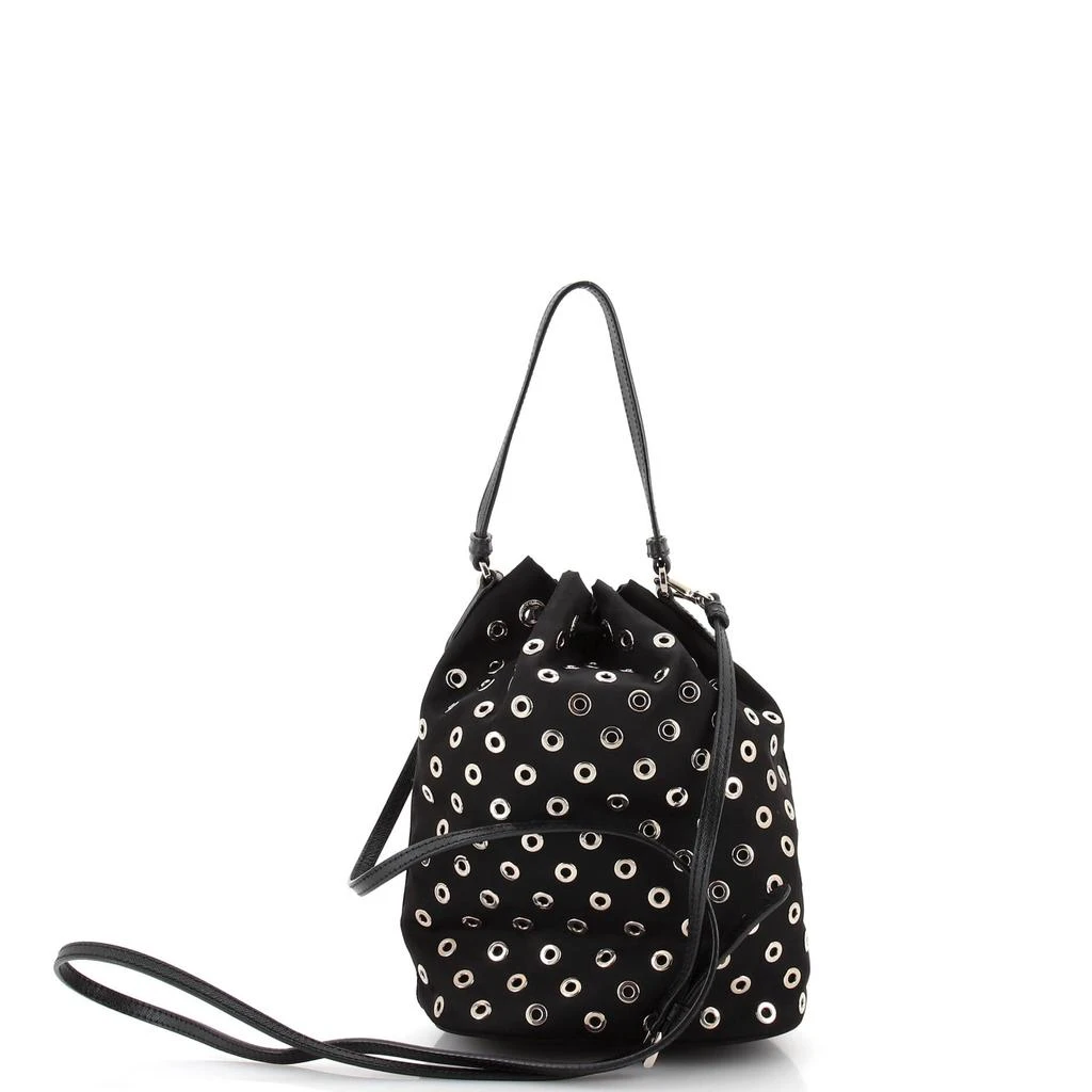 Prada Grommet Drawstring Bucket Bag Tessuto Medium 3