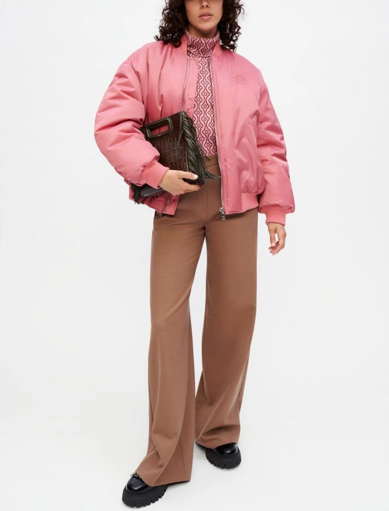 Maje Maje Woman's polyamide Lining: Oversized rosewood bomber jacket for Fall/Winter 1