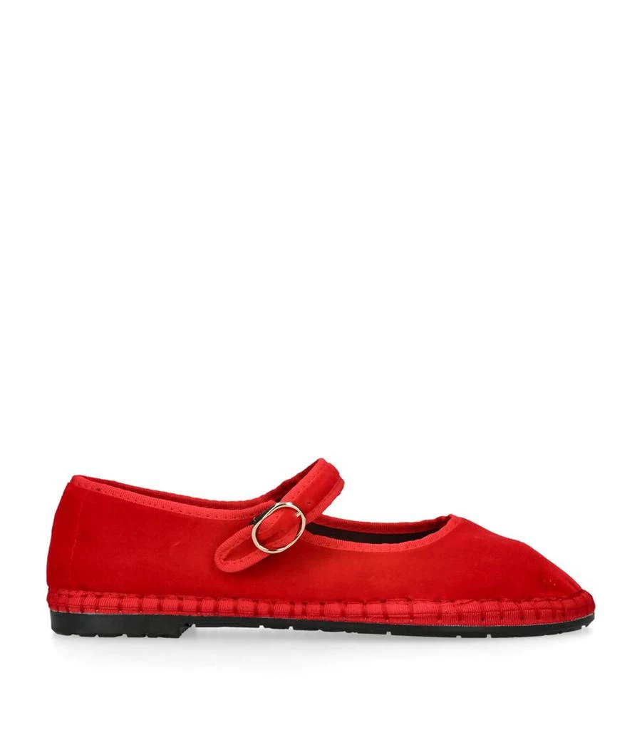 Flabelus Velvet Mellark Mary Jane Flats 1