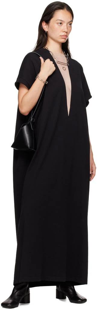 MM6 Black Stitch-Out Leather Ankle Boots 5