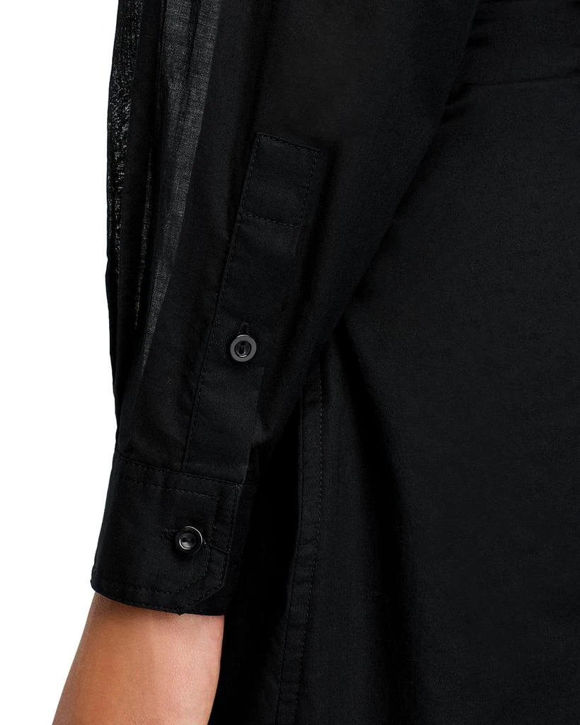 AQUA Tie Front Shirt Dress - Exclusive 6
