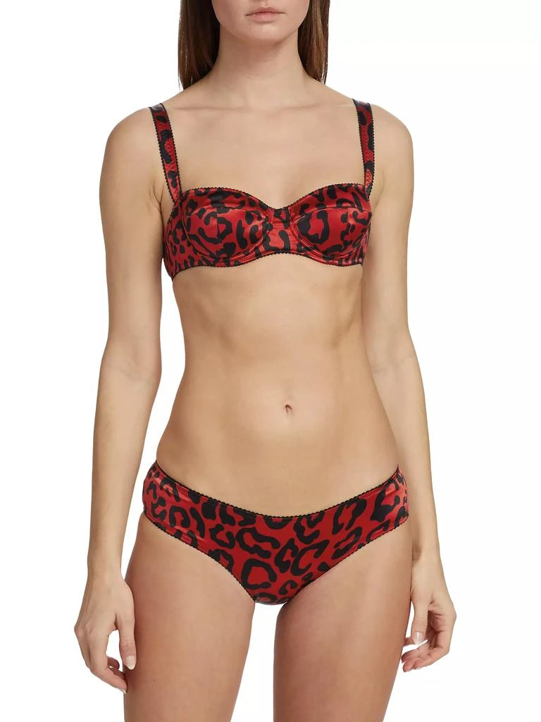 Dolce & Gabbana Leopard-Print Silk Demi Bra 3