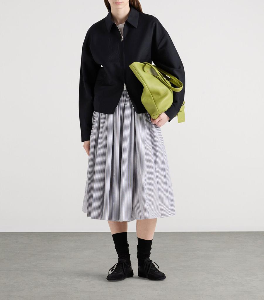 Prada Poplin Stripe Skirt
