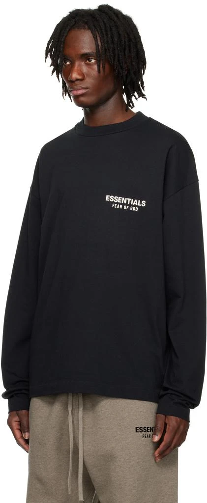 Essentials Black Classic Long Sleeve T-shirt 4
